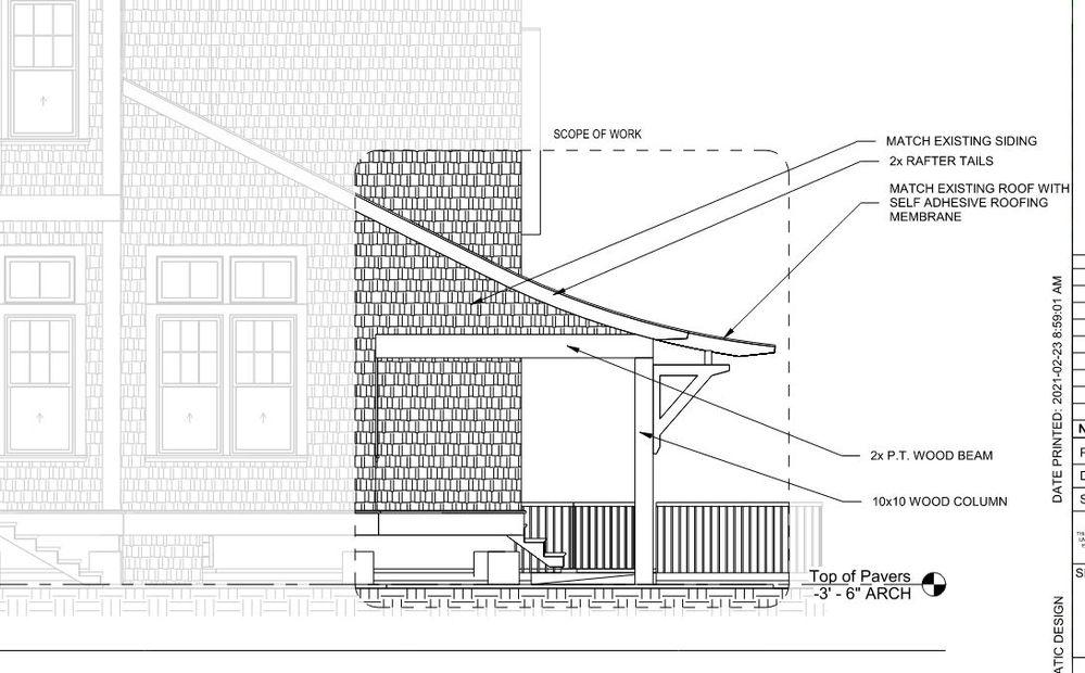 Patio cover designed to match the roofline and trim of a Teravista home for HOA approval