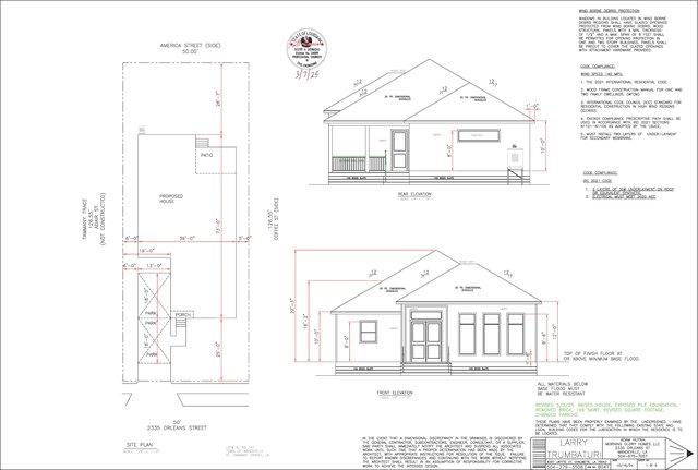 Patio cover drawings prepared for a Leander HOA architectural committee