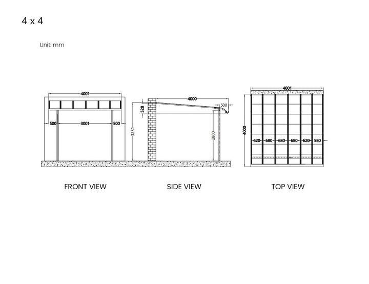 Patio cover elevation drawing prepared for a Pflugerville HOA architectural committee